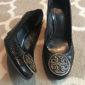 Torch Burch authentic Snakeskin wedges